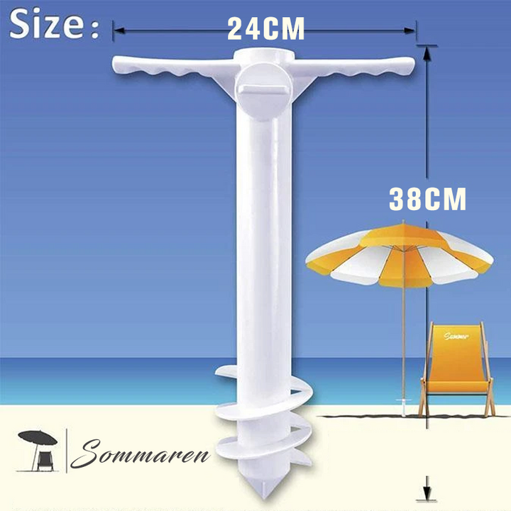 Ensure ultimate outdoor stability with this durable, windproof beach umbrella sand anchor. Perfect accessory.