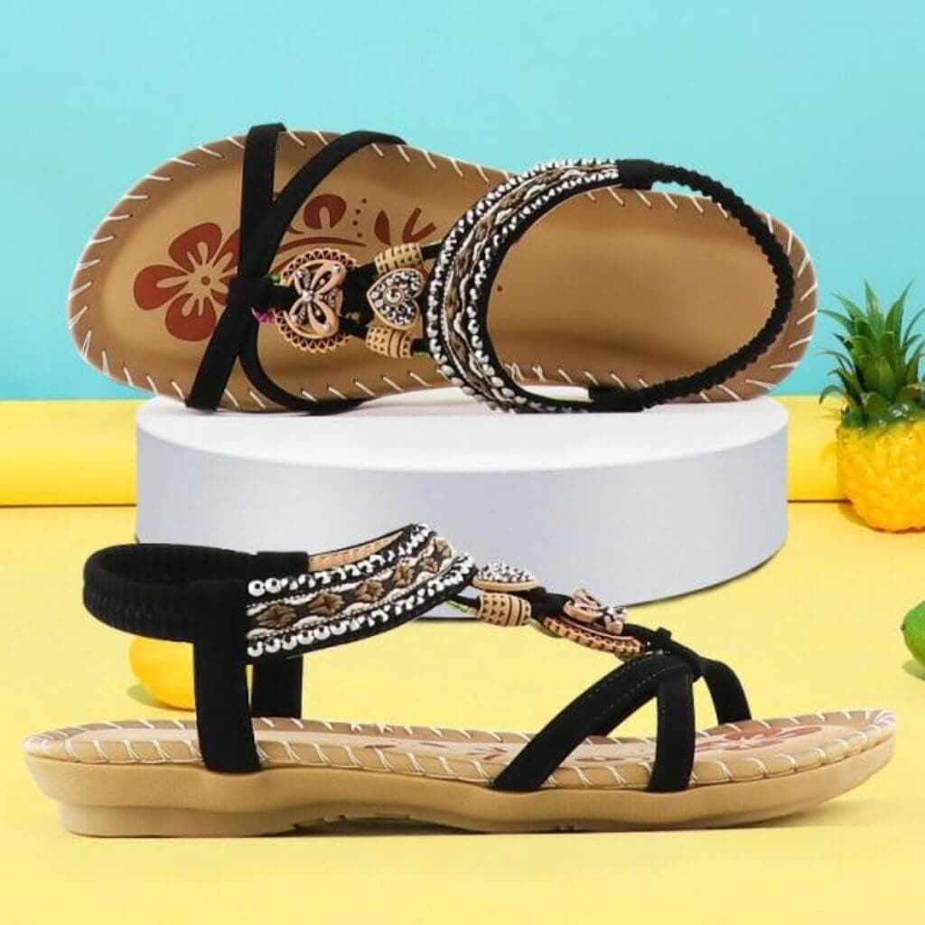 Women's Platform Sandals with Elastic Band