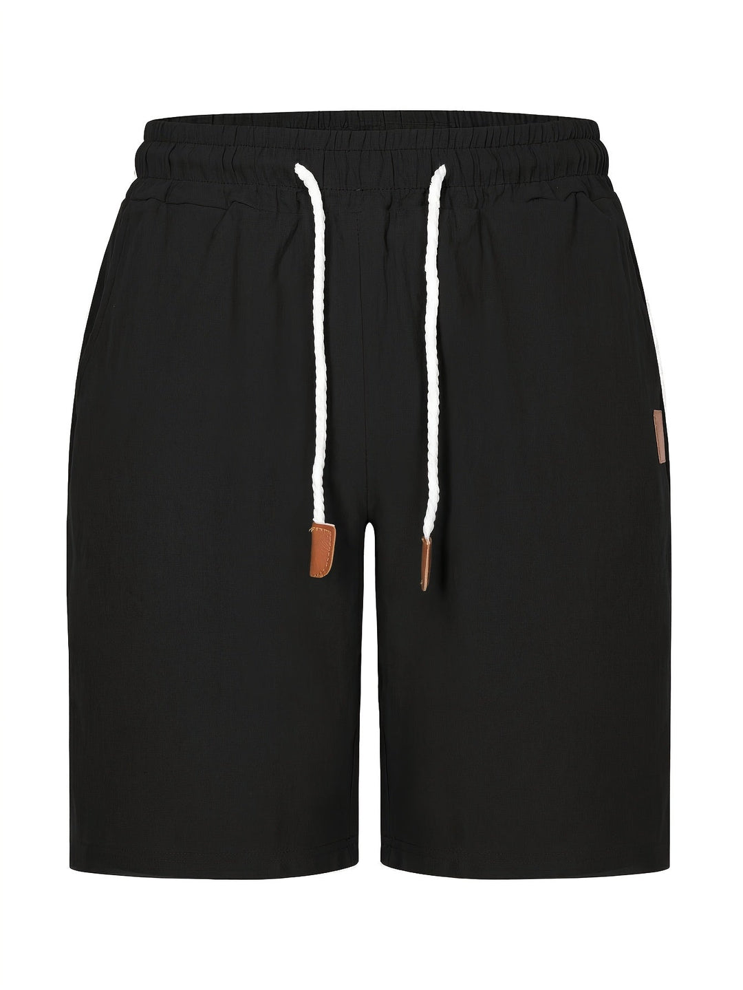 Comfortable men's relaxed drawstring shorts with pockets, ideal for everyday wear, beach, or warm weather.