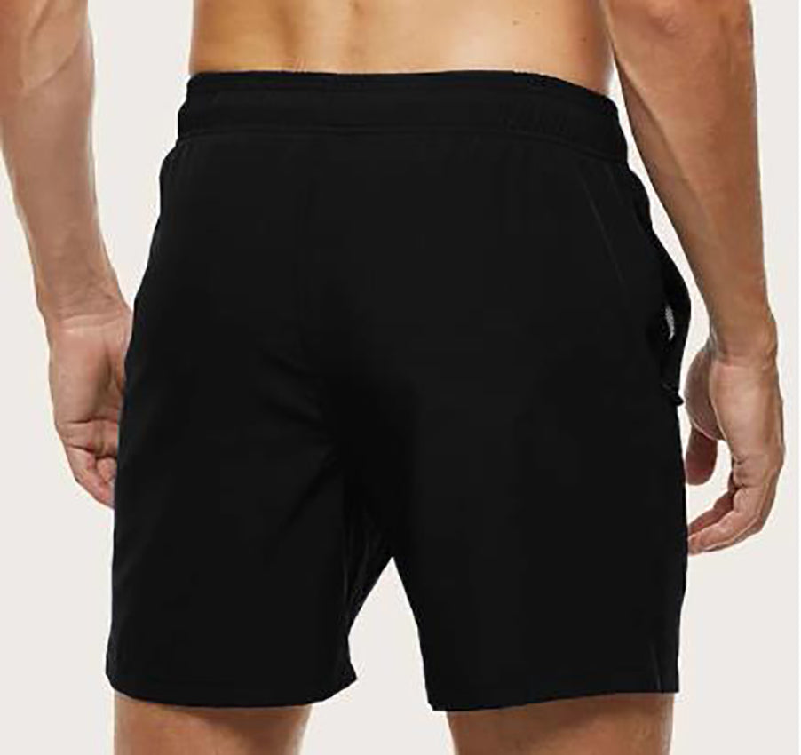Men's quick-dry swim trunks with adjustable drawstring. Relaxed fit for ultimate beach & pool comfort.