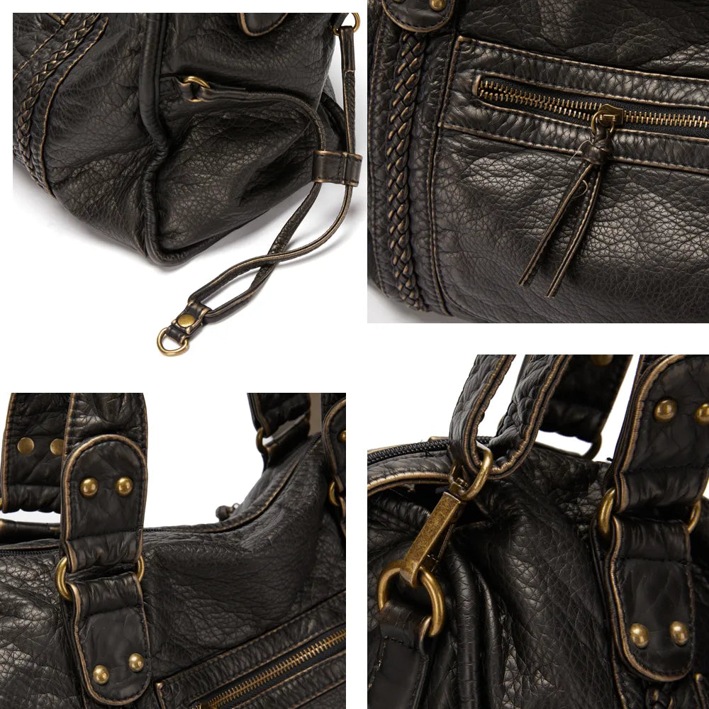 Elegant black crossbody bag for women. Stylish everyday purse with secure closure, ideal for daily use.