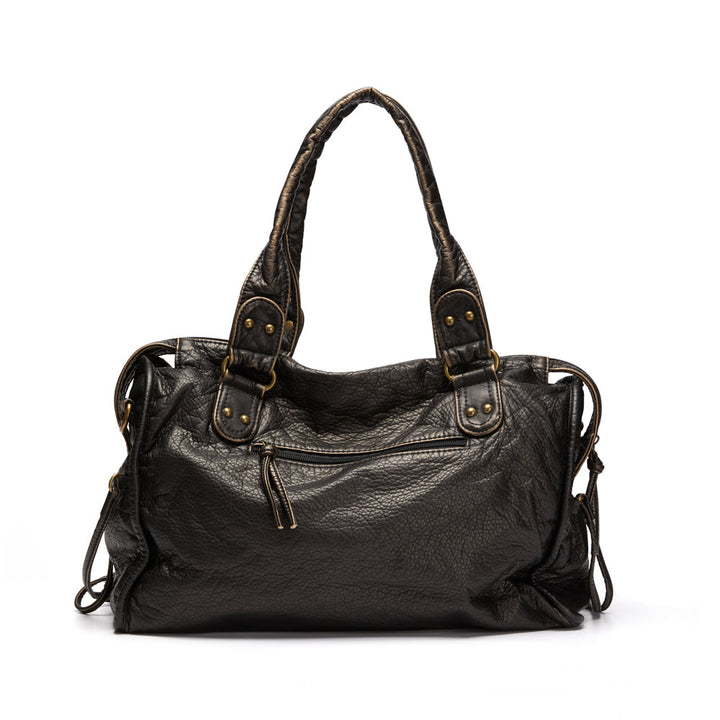 Timeless black women's everyday handbag. Stylish accessory, convertible shoulder & crossbody for versatile wear.