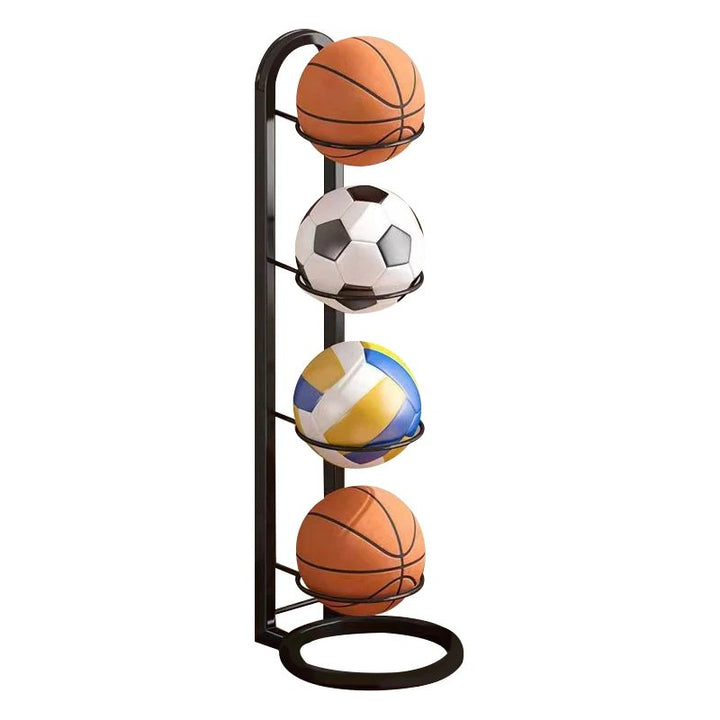 Versatile sports gear organizer rack for home, gym, or garage.