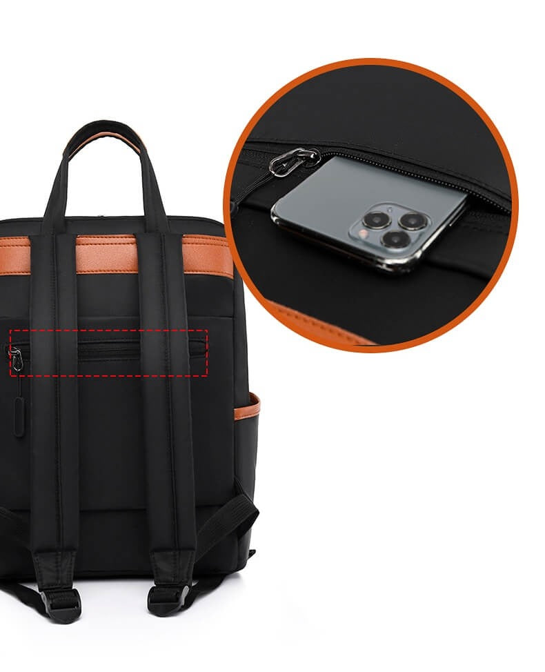Grey unisex anti-theft travel bag with luggage strap, easy and secure for trips.