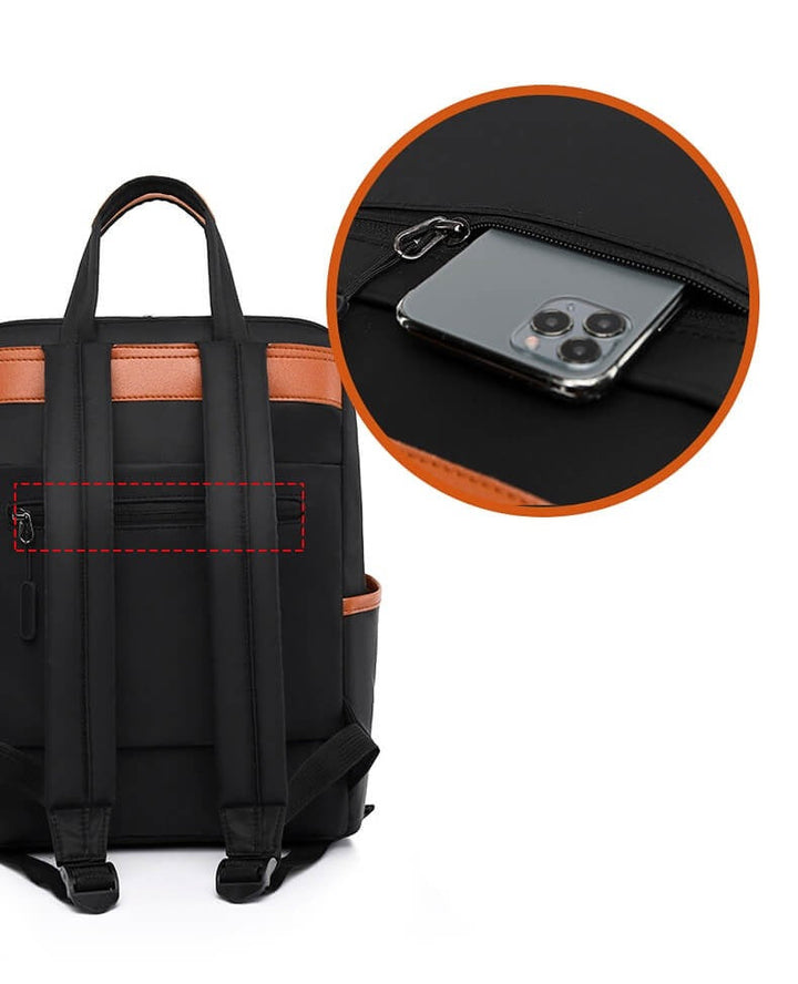 Grey unisex anti-theft travel bag with luggage strap, easy and secure for trips.