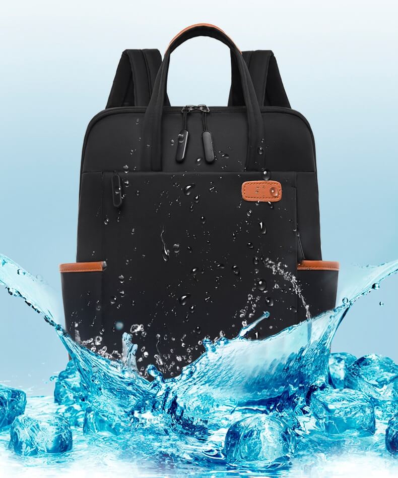 Pink water-resistant anti-theft backpack, ideal for daily adventures & school commute.