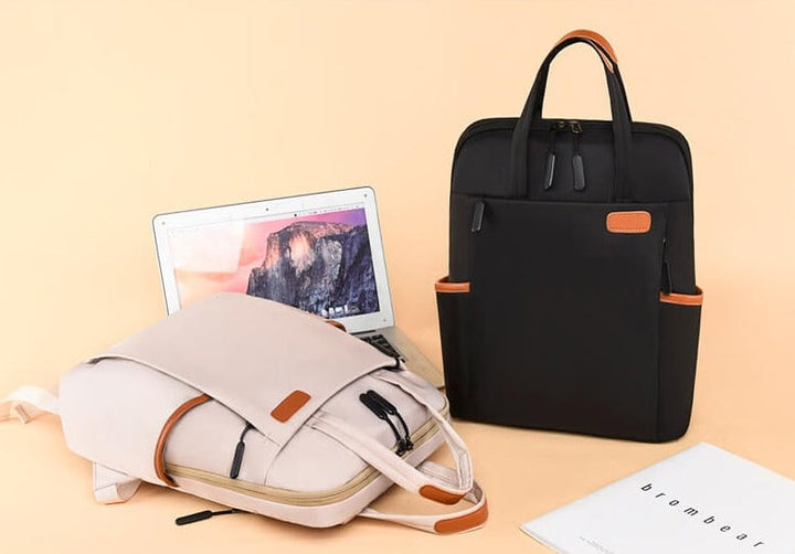 Secure anti-theft travel backpack in black, durable water-resistant Oxford for peace of mind.