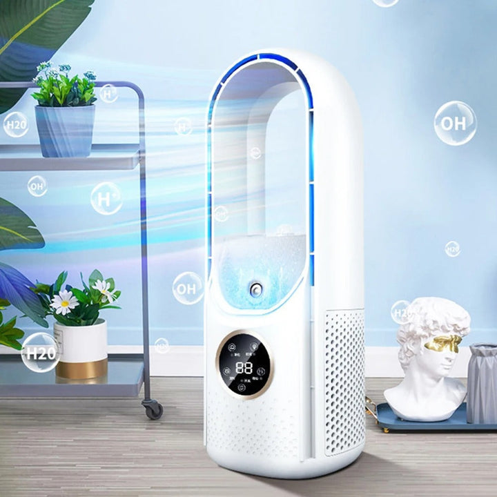 Easy-to-use portable bladeless cooler, providing quiet, comfortable air for your personal space.