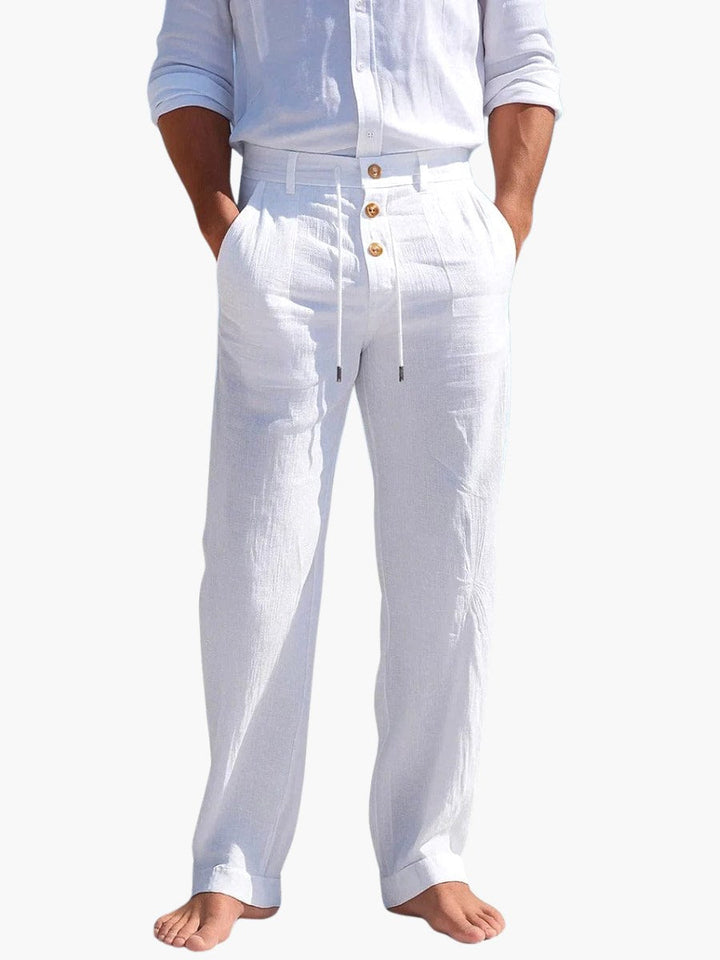 Men's relaxed-fit breathable summer trousers, perfect for versatile casual wear and comfort.