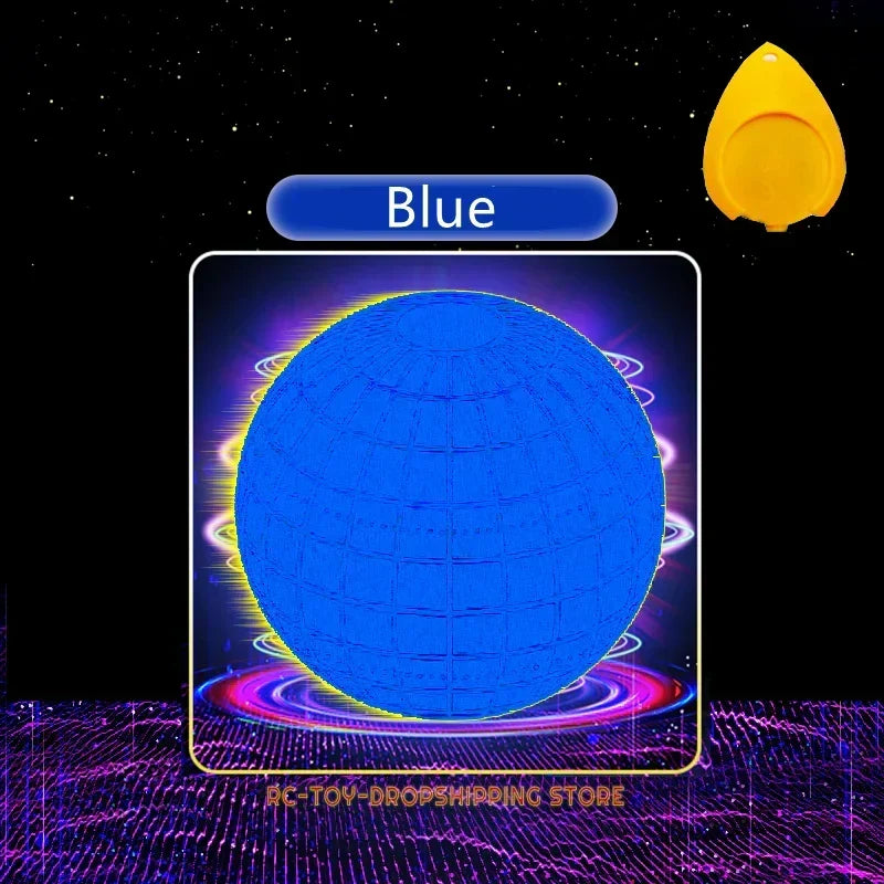 Light-up LED flying magic boomerang ball for kids, a cool rechargeable toy for interactive outdoor & indoor fun.