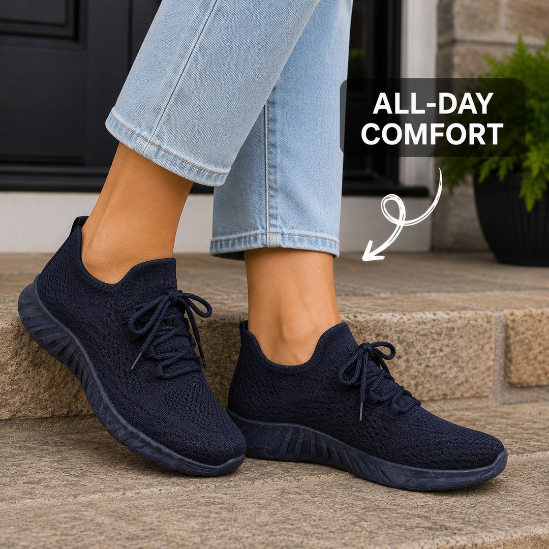 Lace-up women's casual flats, offering superior foot comfort for walking and everyday use.