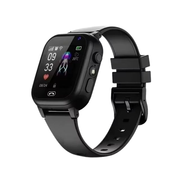 Blue kids GPS smartwatch with real-time tracking and two-way calling for child safety.