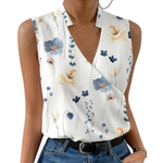 White Blue Floral