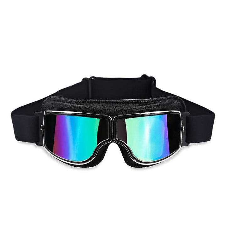 Lightweight unisex fitover motorcycle goggles, anti-fog, UV protection, for long rides.