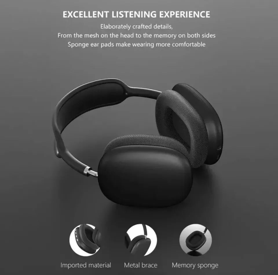 Portable Bluetooth noise-cancelling headphones for crisp HiFi audio on the go.