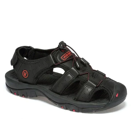 Comfortable men's closed-toe orthopedic walking sandals, ideal for daily wear & travel.