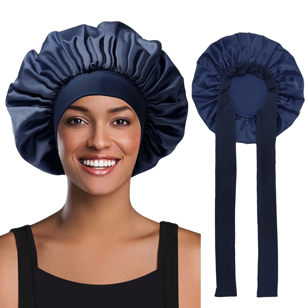 Women's adjustable bonnet, a premium sleep cap for frizz control & hair protection. Ensures tangle-free beauty sleep.
