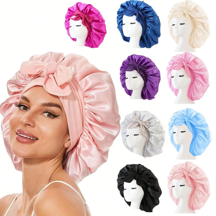 Stylish adjustable hair accessory for women. Keeps hair smooth, protects styles & prevents tangles overnight for healthy hair.