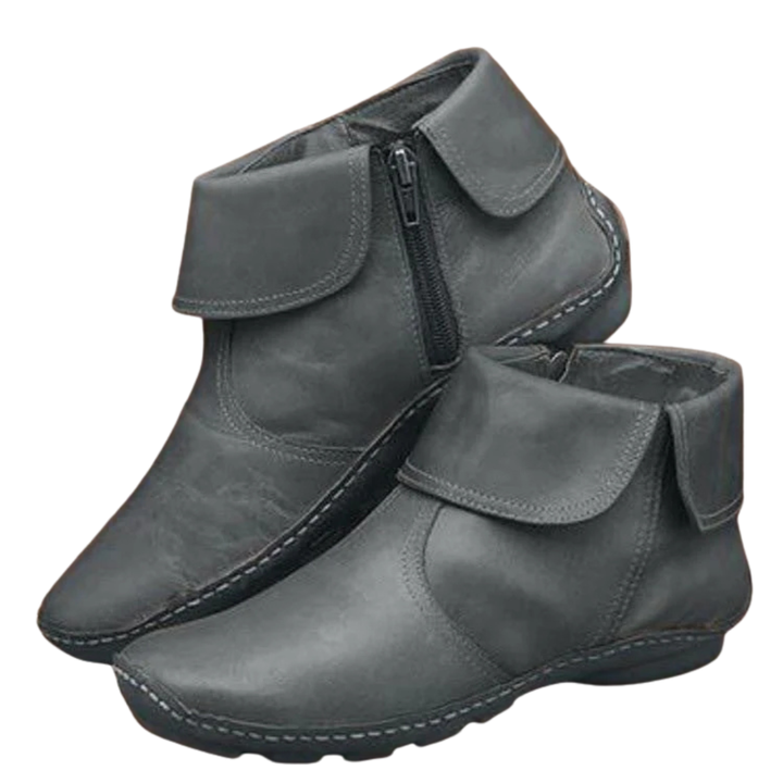 Supportive women's ankle boots with elegant design & easy side-zip. Ideal comfort footwear for any occasion.
