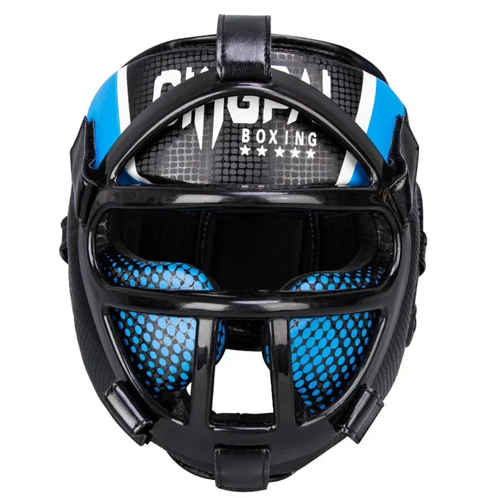 Essential unisex martial arts training helmet, protective sparring gear with a clear face visor.
