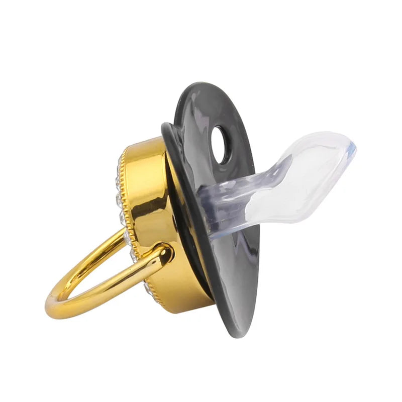 Safe & gentle silicone baby pacifier, aiding in soothing, comfort, & teething relief.