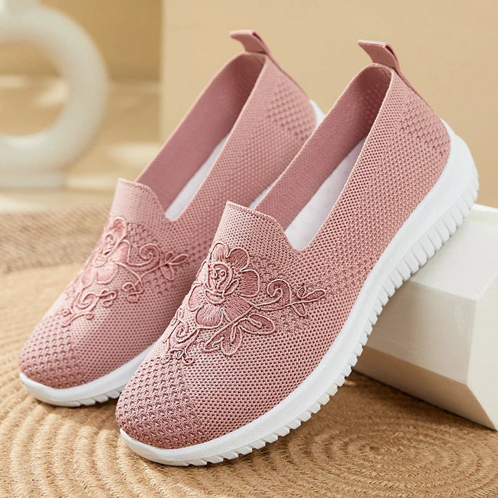 Embroidered BreezeWalk women's sandals: ultimate breathable comfort, orthopedic support, & stylish summer design.