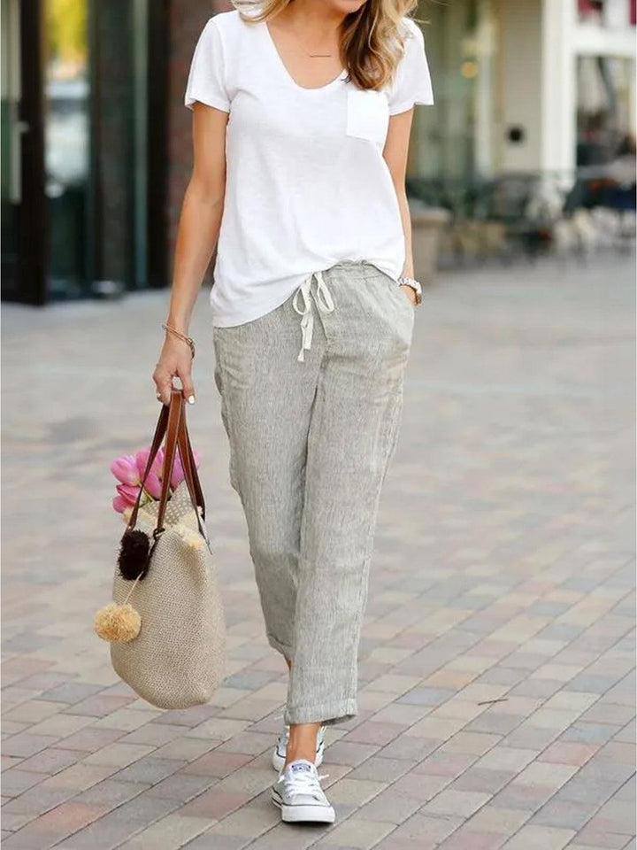 Women's Linen Drawstring Pants