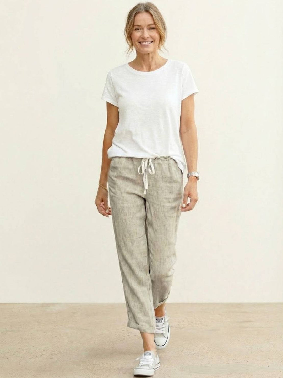 Women's Linen Drawstring Pants