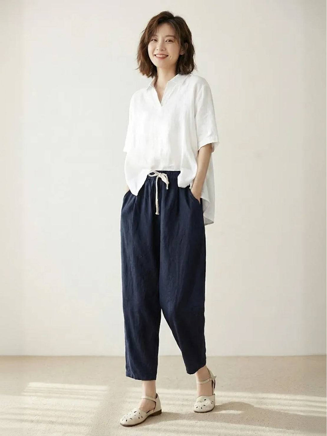 Women's Linen Drawstring Pants