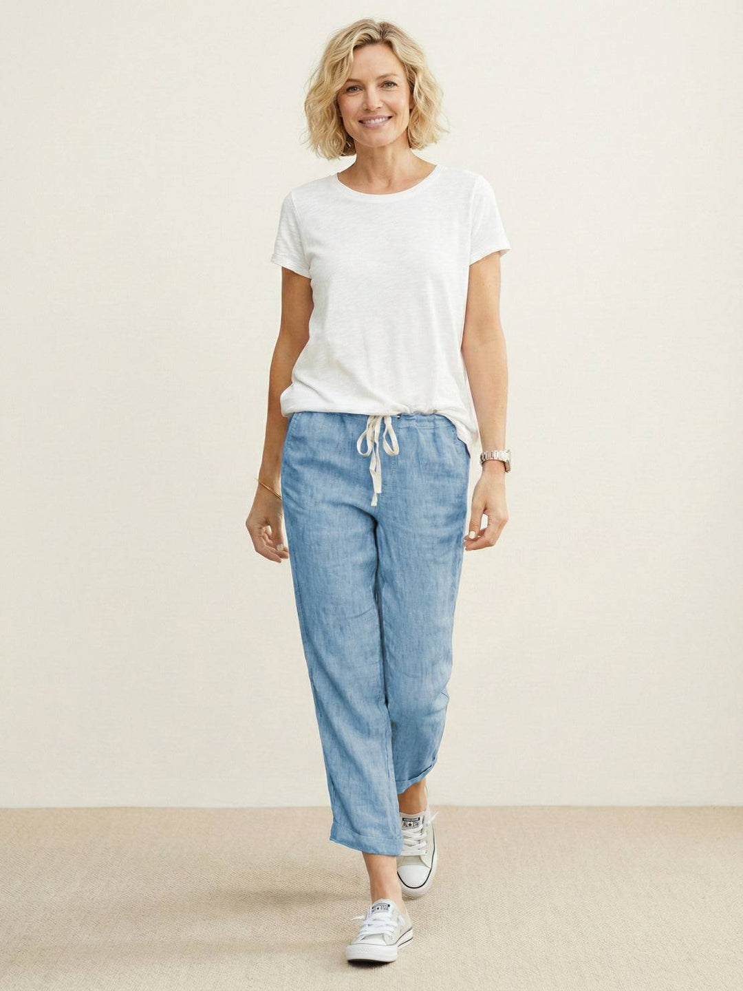 Women's Linen Drawstring Pants