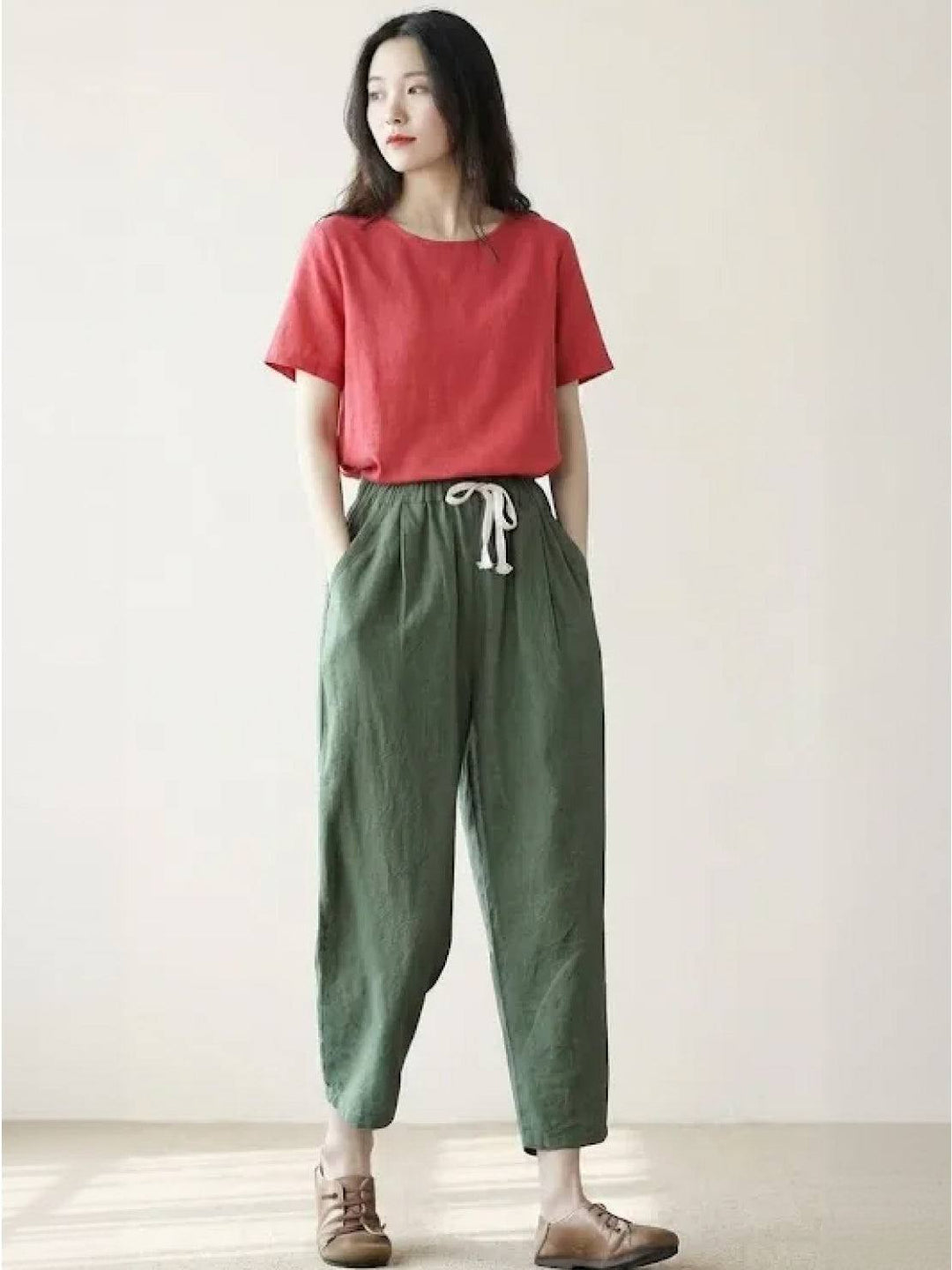 Women's Linen Drawstring Pants