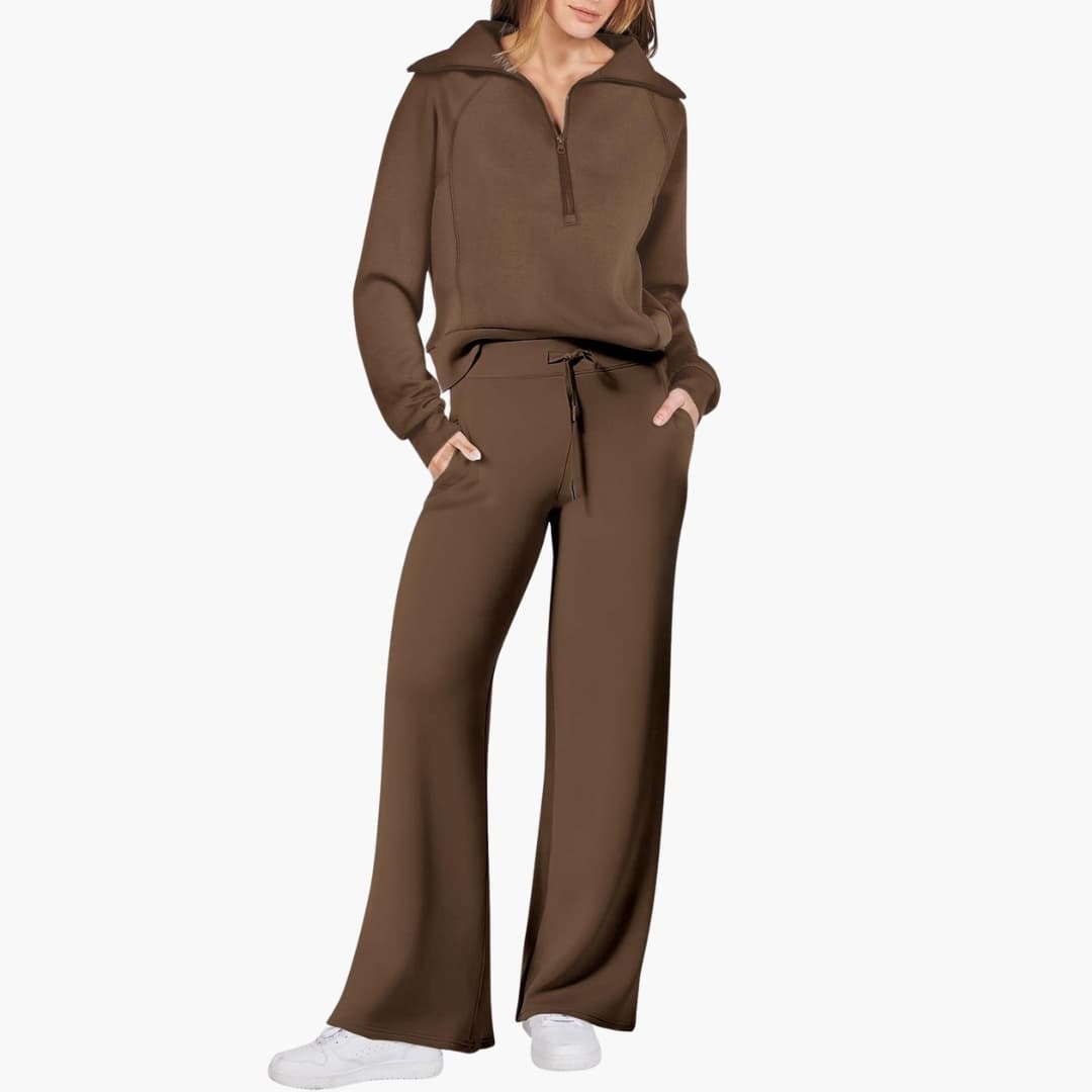 Bryony | Women's Half Zip Tracksuit Set - Navy - Image 10