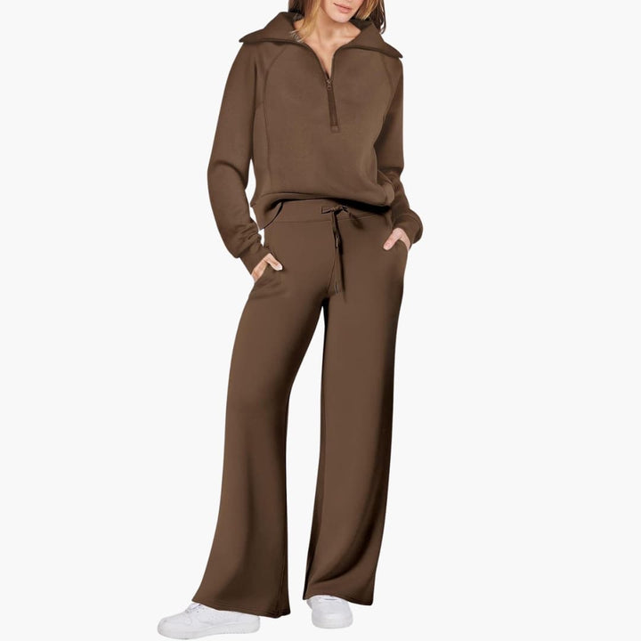 Bryony | Women's Half Zip Tracksuit Set - Navy - Image 10