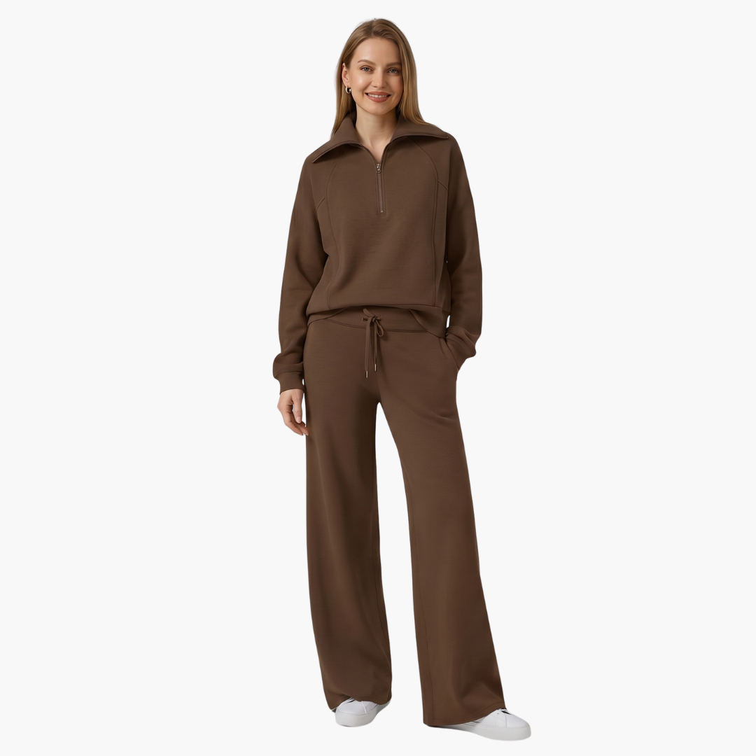 Bryony | Women's Half Zip Tracksuit Set - Navy - Image 11