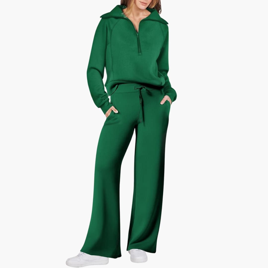 Bryony | Women's Half Zip Tracksuit Set - Navy - Image 12