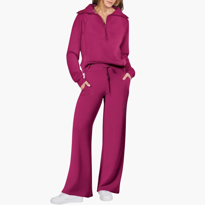 Bryony | Women's Half Zip Tracksuit Set - Navy - Image 14