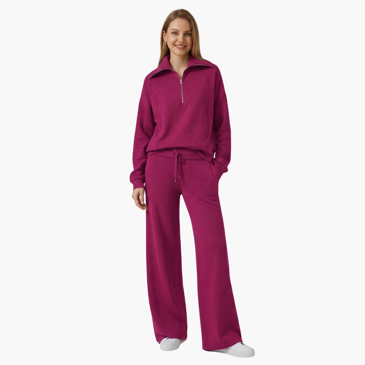 Bryony | Women's Half Zip Tracksuit Set - Navy - Image 15