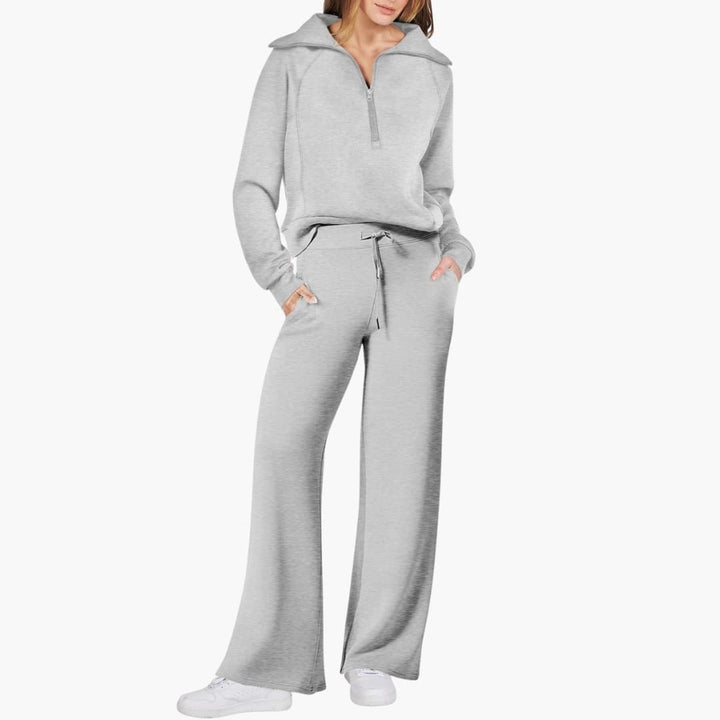Bryony | Women's Half Zip Tracksuit Set - Navy - Image 16