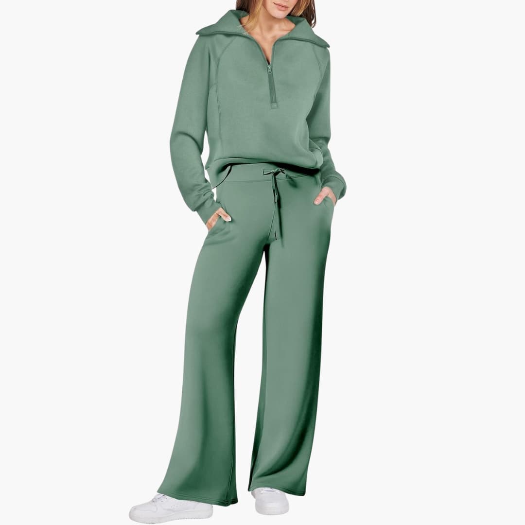 Bryony | Women's Half Zip Tracksuit Set - Navy - Image 26