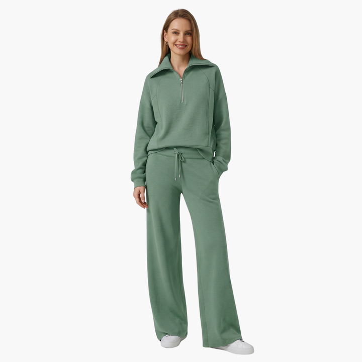 Bryony | Women's Half Zip Tracksuit Set - Navy - Image 27
