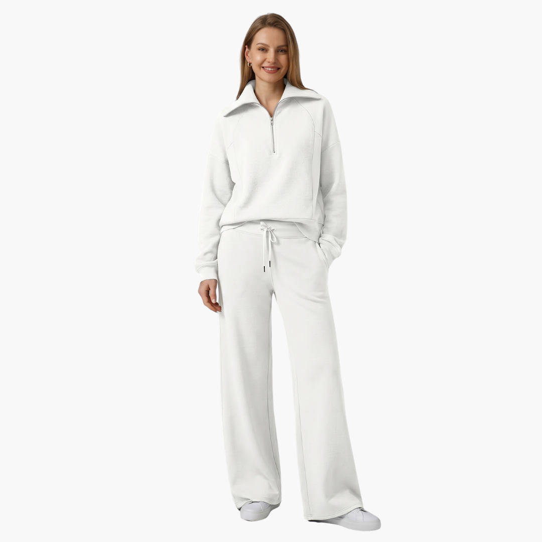 Bryony | Women's Half Zip Tracksuit Set - Navy - Image 29