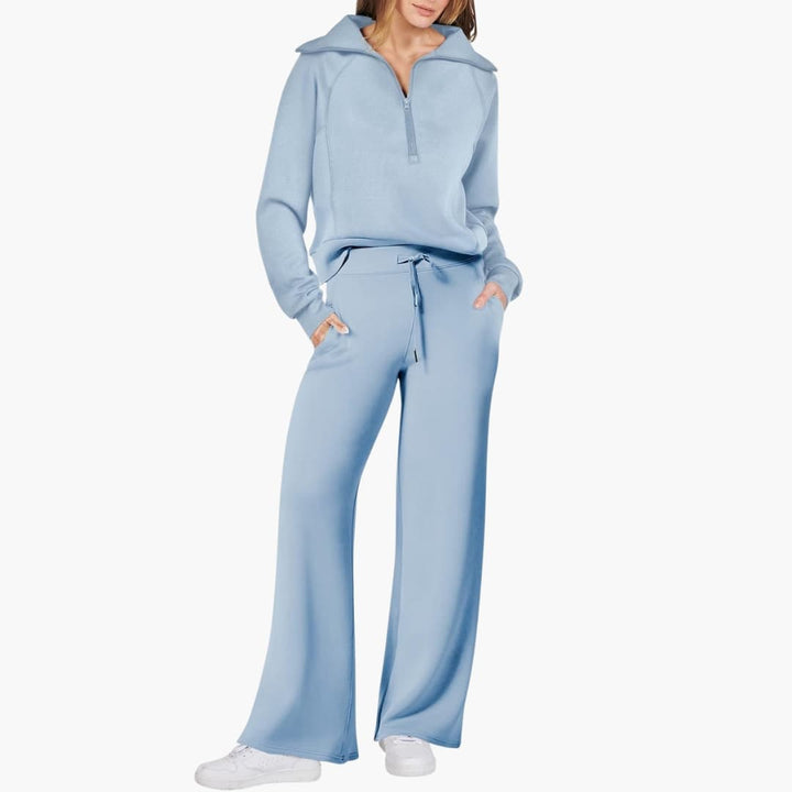 Bryony | Women's Half Zip Tracksuit Set - Navy - Image 30