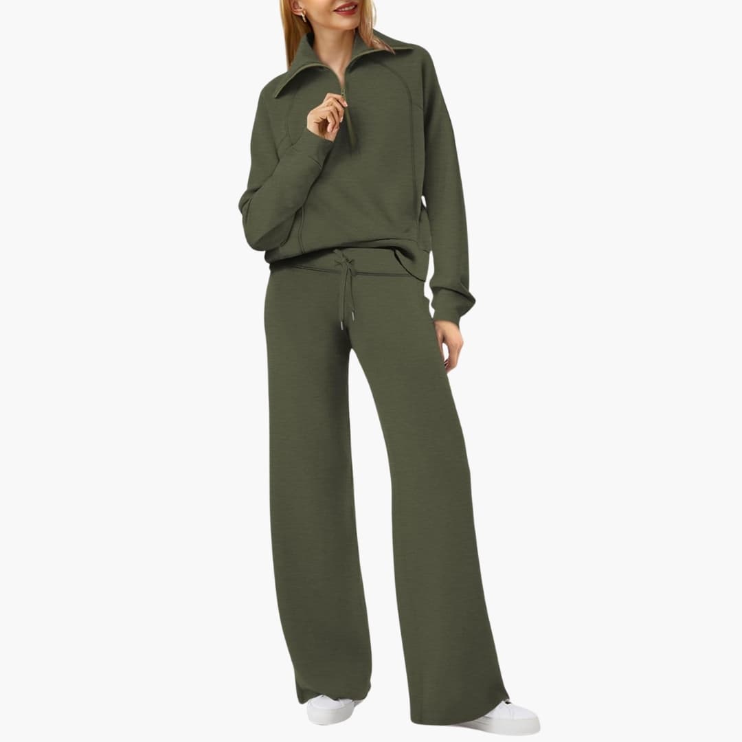 Bryony | Women's Half Zip Tracksuit Set - Navy - Image 32