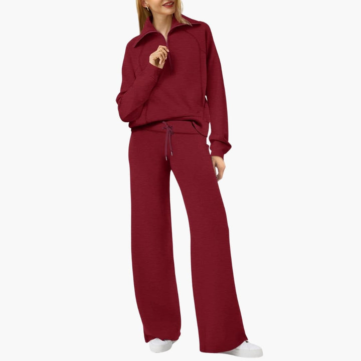 Bryony | Women's Half Zip Tracksuit Set - Navy - Image 34