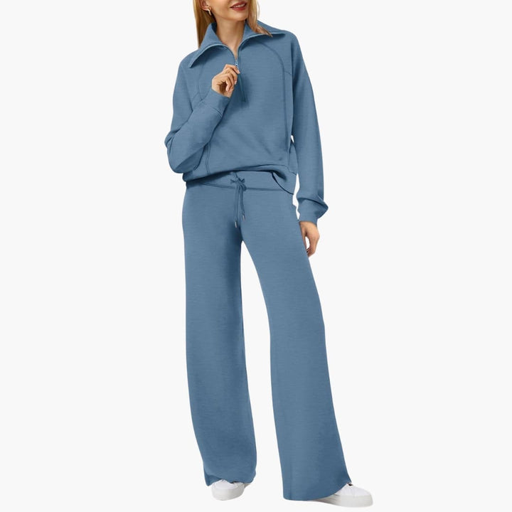 Bryony | Women's Half Zip Tracksuit Set - Navy - Image 36