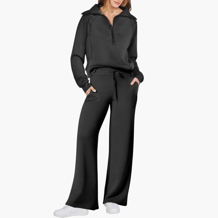 Bryony | Women's Half Zip Tracksuit Set - Navy - Image 6