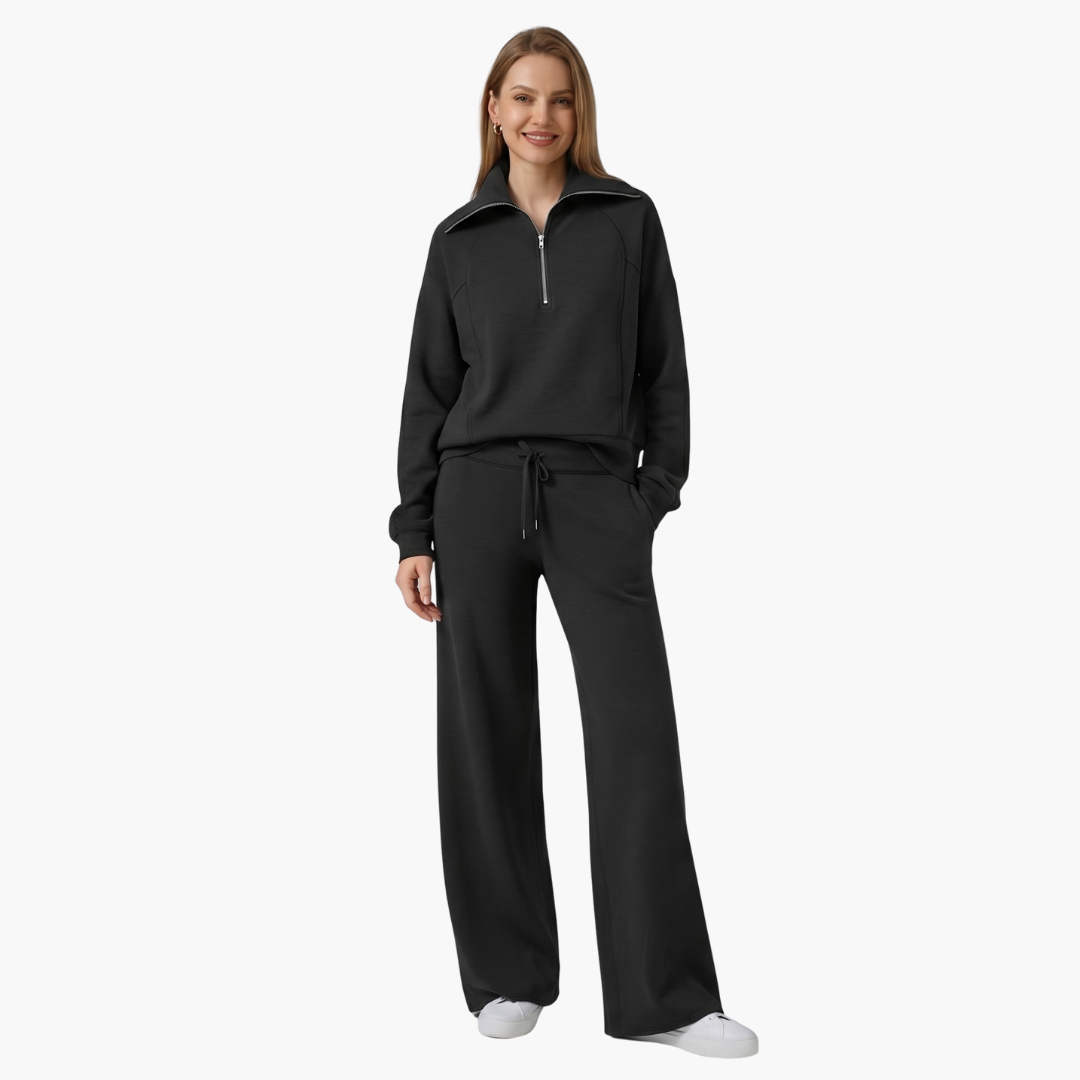 Bryony | Women's Half Zip Tracksuit Set - Navy - Image 7
