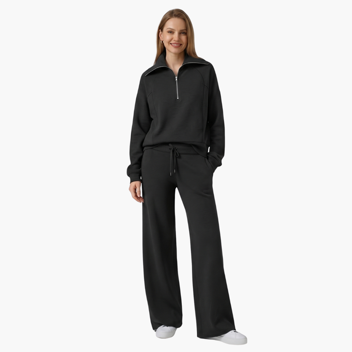 Bryony | Women's Half Zip Tracksuit Set - Navy - Image 7