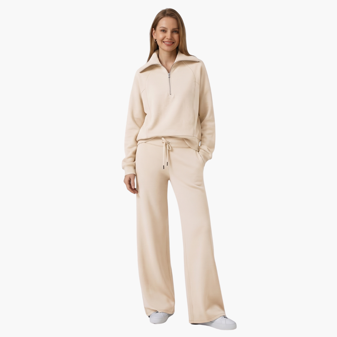 Bryony | Women's Half Zip Tracksuit Set - Navy - Image 9