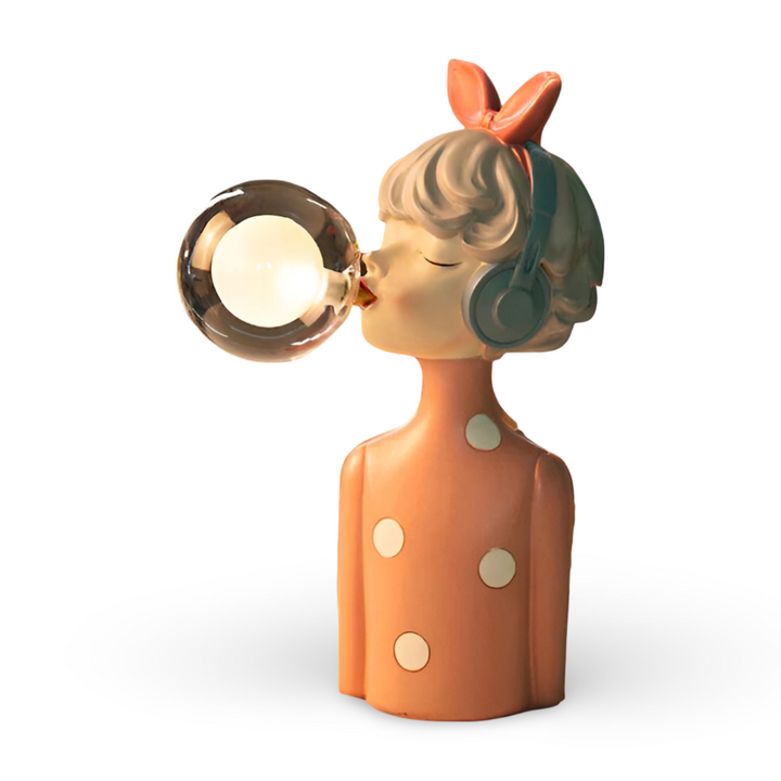 Whimsical fairy figurine LED accent light, a unique table lamp to enchant any home or kids' room decor.